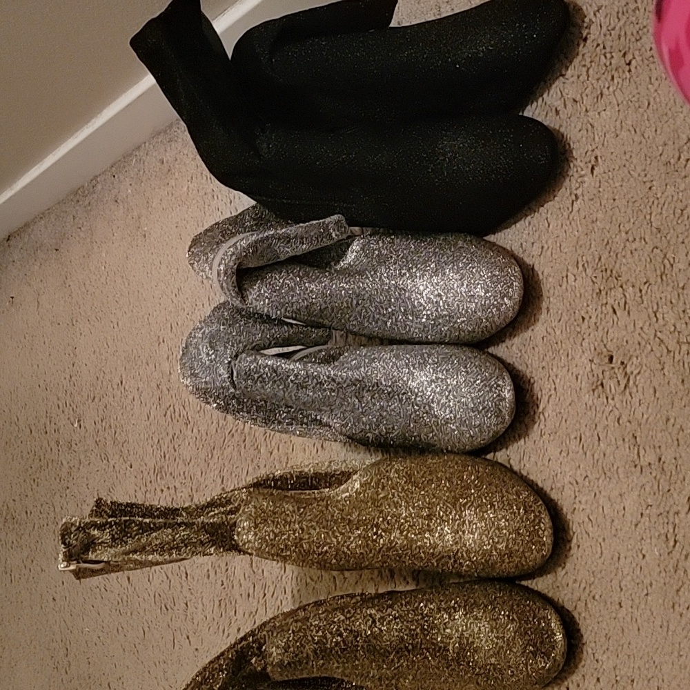 Bonnibel chunky booties - glittery women's  6.5